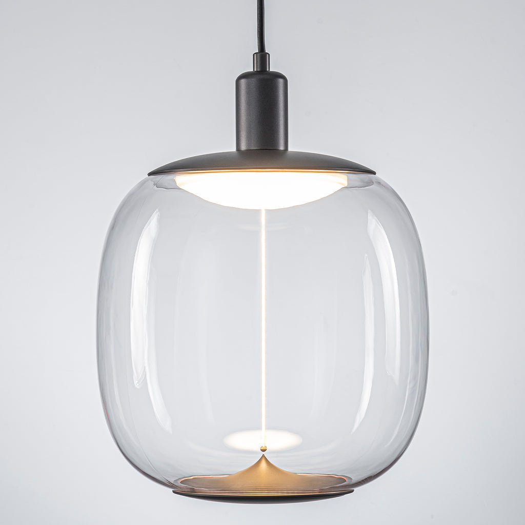 10-Watt 1-Light Modern Dimmable Integrated LED Pendant Light with Drum Shade for Kitchen Island