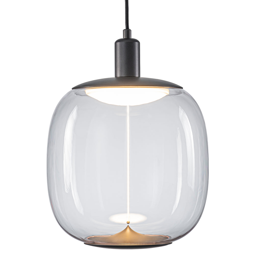 10-Watt 1-Light Modern Dimmable Integrated LED Pendant Light with Drum Shade for Kitchen Island