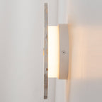 8.07 in. 1-Light Modern Round Dimmable LED Wall Sconce Light with Mable Terrazzo Shade for Bedroom Foyer Hallway