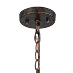6.69 in. 1-Light Vintage Industrial U-Shaped Iron Pendant Light with Natural Onyx Shade