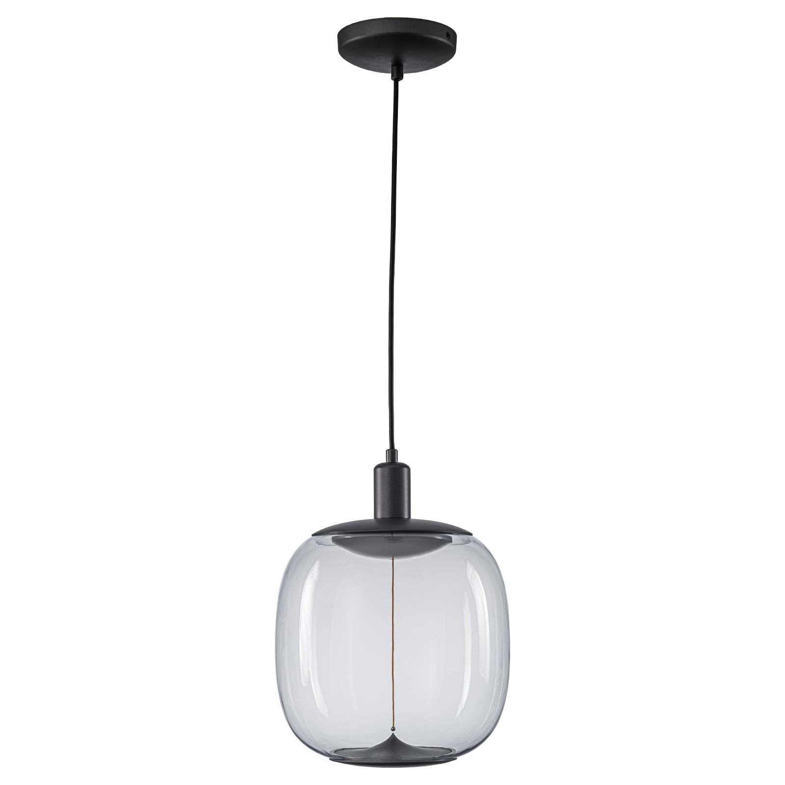 10-Watt 1-Light Modern Dimmable Integrated LED Pendant Light with Drum Shade for Kitchen Island