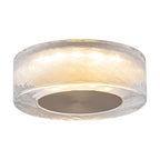 7.48 in. Modern Brass Round Dimmable Integrated LED Wall Sconce Clear Glass Bathroom Vanity Light