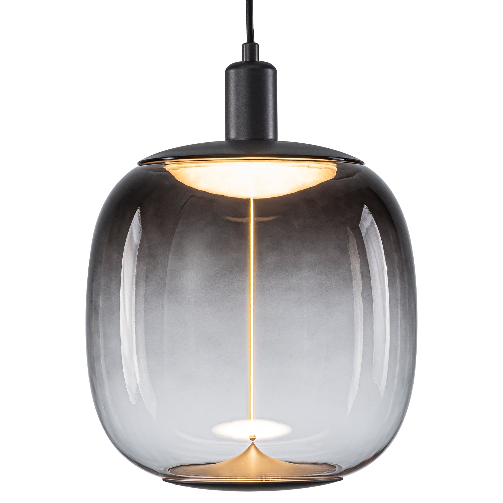 10-Watt 1-Light Modern Dimmable Integrated LED Pendant Light with Drum Shade for Kitchen Island