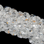 1-Light Modern Gold Metal Ring Crystal Integrated LED Pendant Light Dimmable Chandelier for Dining Room