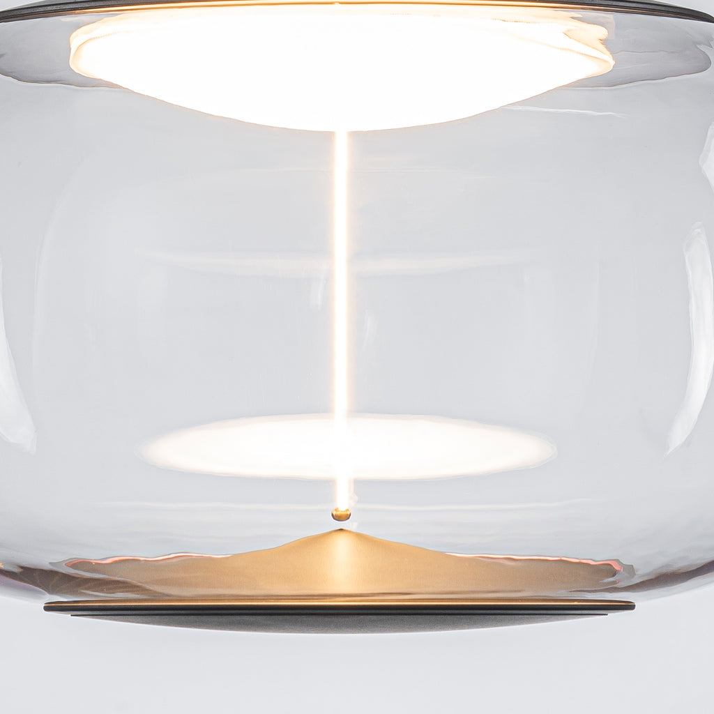 10-Watt 1-Light Modern Dimmable Integrated LED Pendant Light with Drum Shade for Kitchen Island