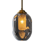 16 in. 6-Light Modern Black Staircase Chandelier Island Pendant Light with Smoky Gray Globe Glass Shade