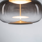10-Watt 1-Light Modern Dimmable Integrated LED Pendant Light with Drum Shade for Kitchen Island