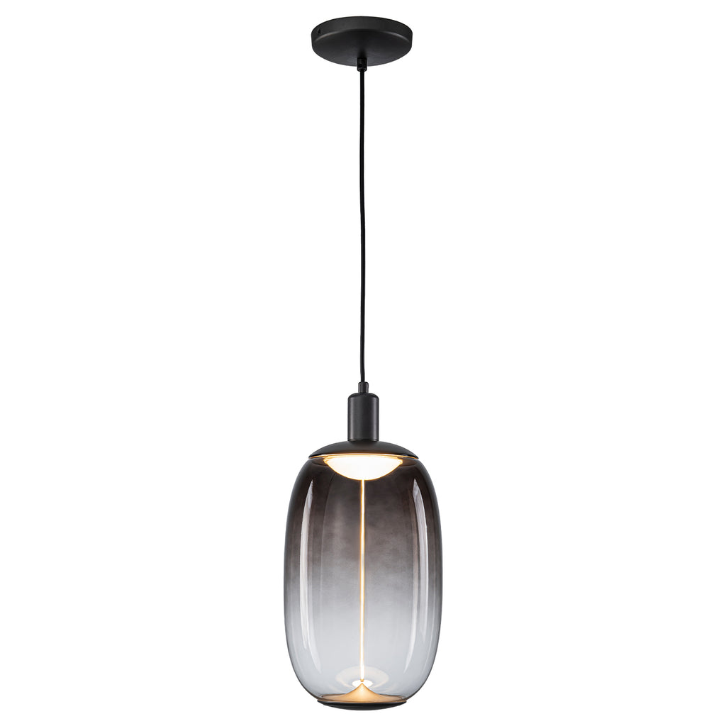 10-Watt 1-Light Modern Dimmable Integrated LED Pendant Light with Drum Shade for Kitchen Island