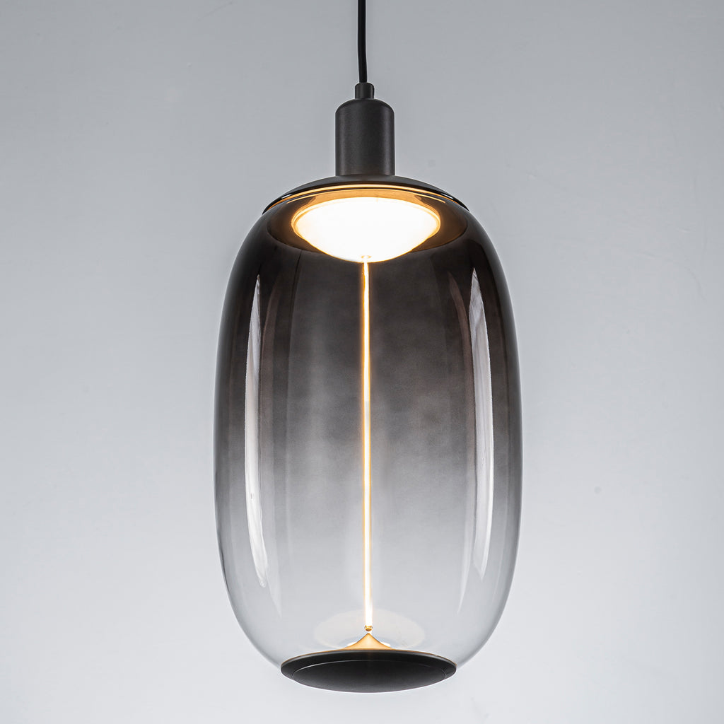 10-Watt 1-Light Modern Dimmable Integrated LED Pendant Light with Drum Shade for Kitchen Island