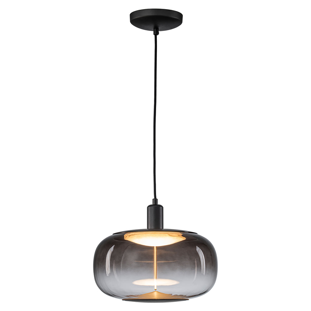 10-Watt 1-Light Modern Dimmable Integrated LED Pendant Light with Drum Shade for Kitchen Island