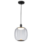 10-Watt 1-Light Modern Dimmable Integrated LED Pendant Light with Drum Shade for Kitchen Island