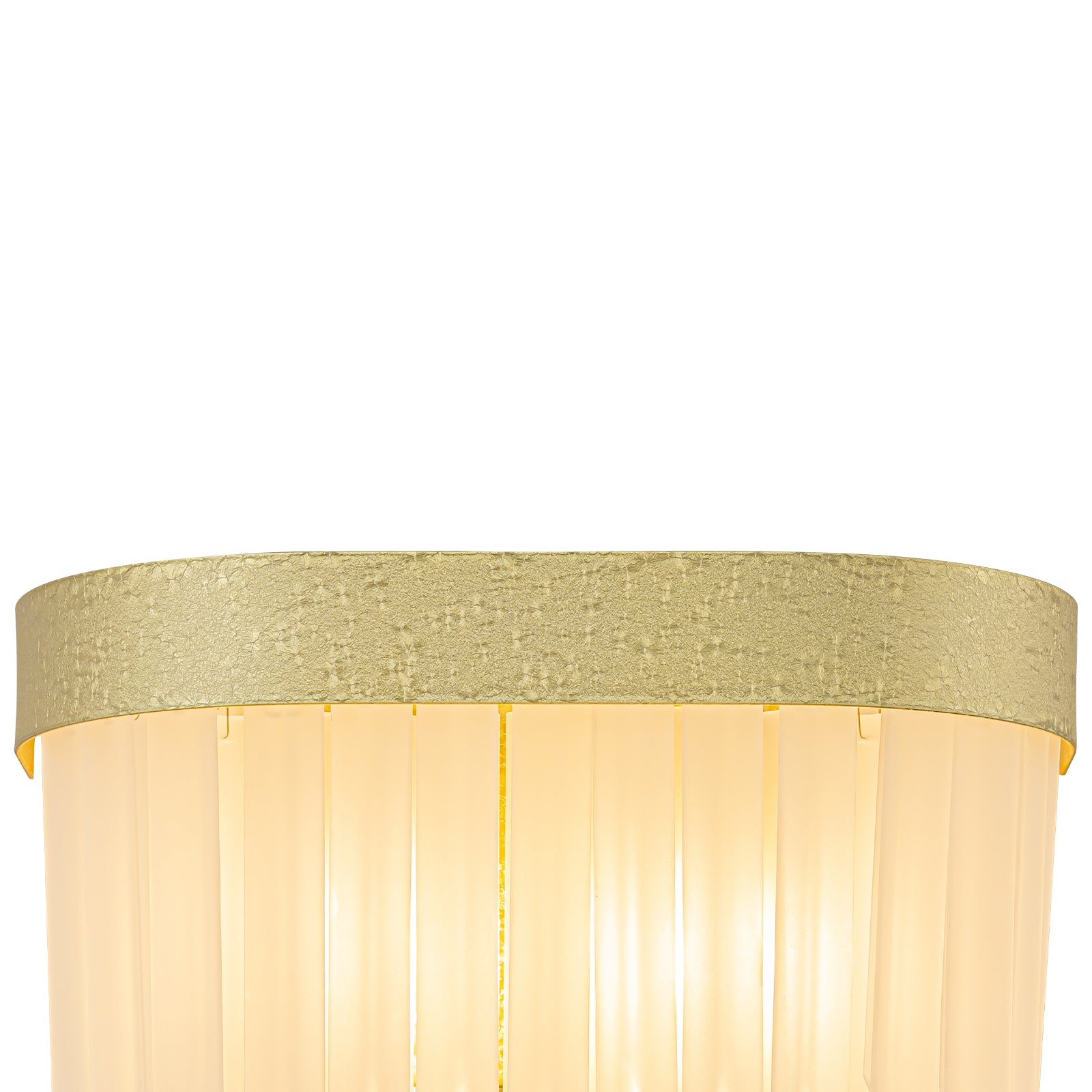 14.37 in. 2-Light Modern Gold Metal Wall Sconce with Frosted Glass Shades