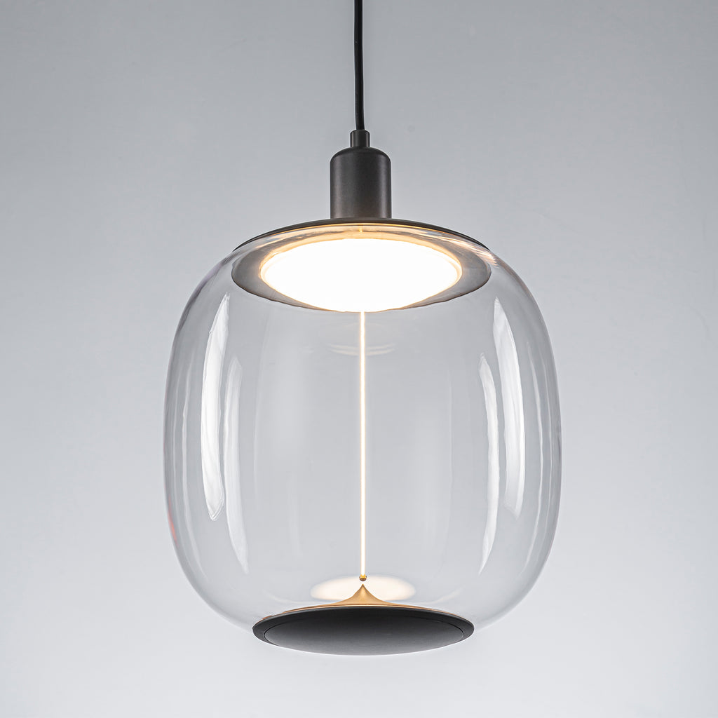 10-Watt 1-Light Modern Dimmable Integrated LED Pendant Light with Drum Shade for Kitchen Island