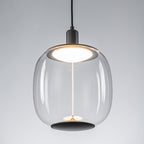 10-Watt 1-Light Modern Dimmable Integrated LED Pendant Light with Drum Shade for Kitchen Island