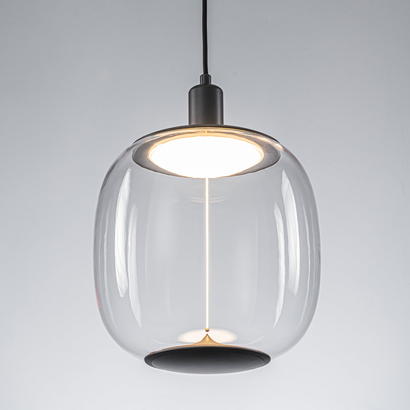 10-Watt 1-Light Modern Dimmable Integrated LED Pendant Light with Drum Shade for Kitchen Island
