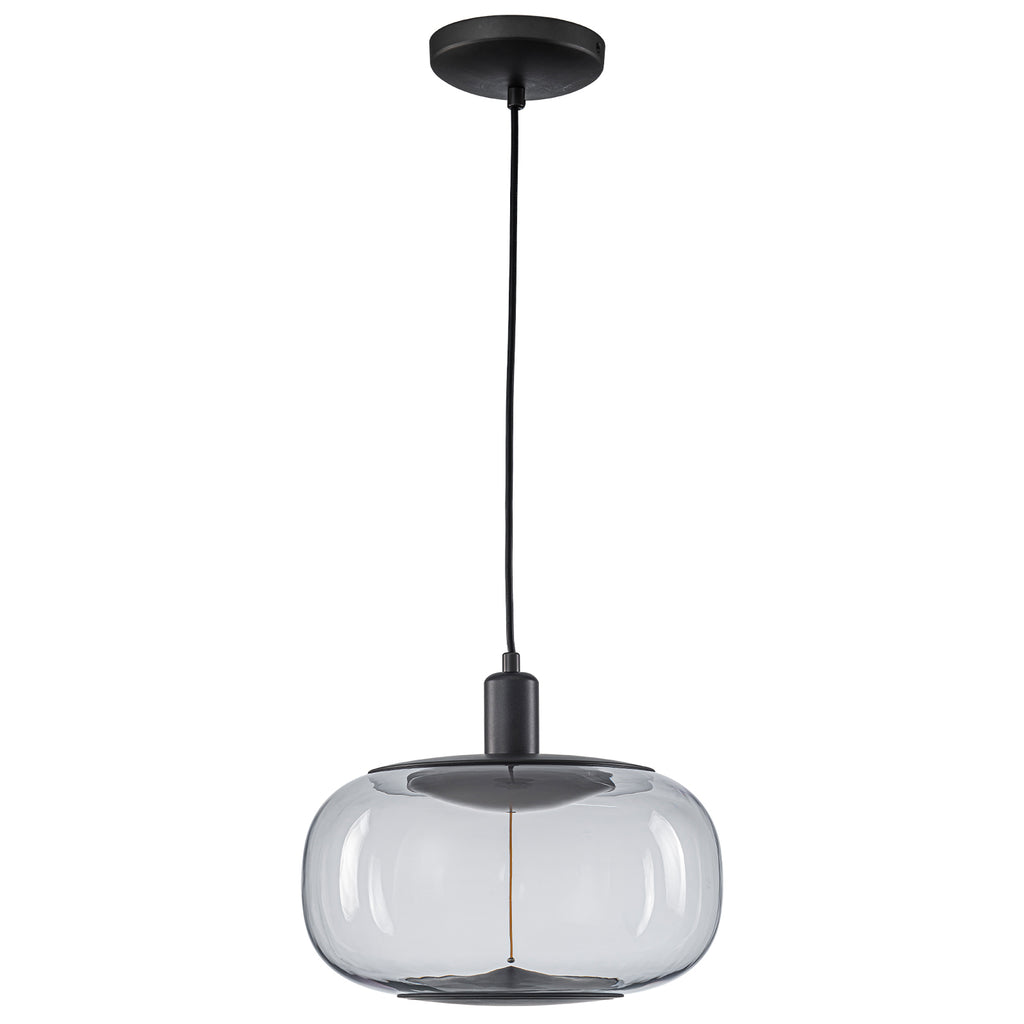 10-Watt 1-Light Modern Dimmable Integrated LED Pendant Light with Drum Shade for Kitchen Island