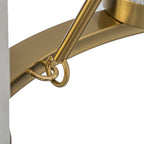 26 in. 6-Light Modern Brass Metal Chandelier with Cylinder Glass Shades for Kitchen Island, Dining Room