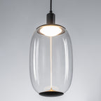 10-Watt 1-Light Modern Dimmable Integrated LED Pendant Light with Drum Shade for Kitchen Island