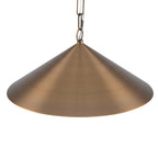14.76 in. 60-Watt 1-Light Vintage Bronze Island Pendant Light with Cone Iron Shade for Kitchen, Dining Room