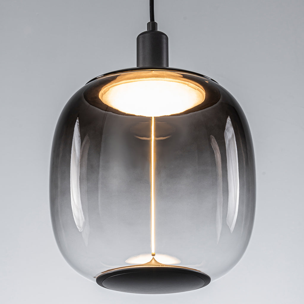 10-Watt 1-Light Modern Dimmable Integrated LED Pendant Light with Drum Shade for Kitchen Island