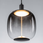 10-Watt 1-Light Modern Dimmable Integrated LED Pendant Light with Drum Shade for Kitchen Island