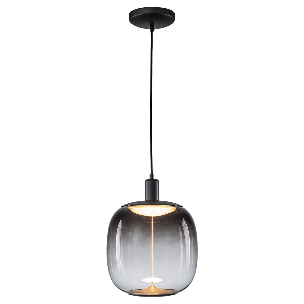 10-Watt 1-Light Modern Dimmable Integrated LED Pendant Light with Drum Shade for Kitchen Island