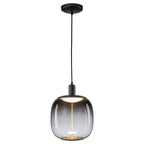 10-Watt 1-Light Modern Dimmable Integrated LED Pendant Light with Drum Shade for Kitchen Island