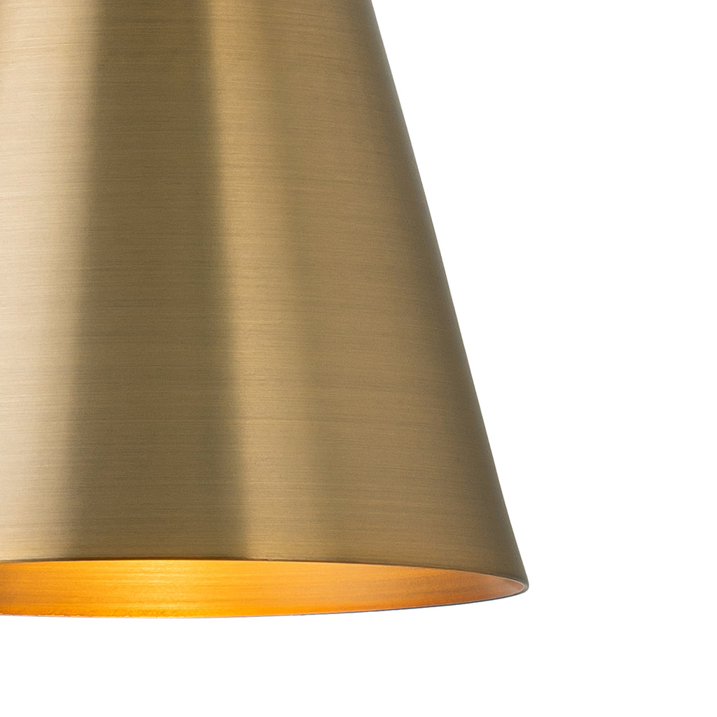 4.72 in. 1-Light Retro Bronze Wall Sconce Interior Vanity Light with Metal Cone Shade for Bathroom, Entryway