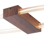 31.5 in. 1-Light Modern Brown Oval Integrated LED Flush Mount Ceiling Light Dimmable Ceiling Light