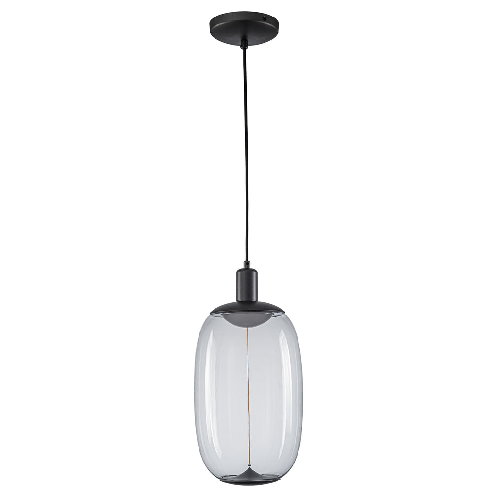 10-Watt 1-Light Modern Dimmable Integrated LED Pendant Light with Drum Shade for Kitchen Island