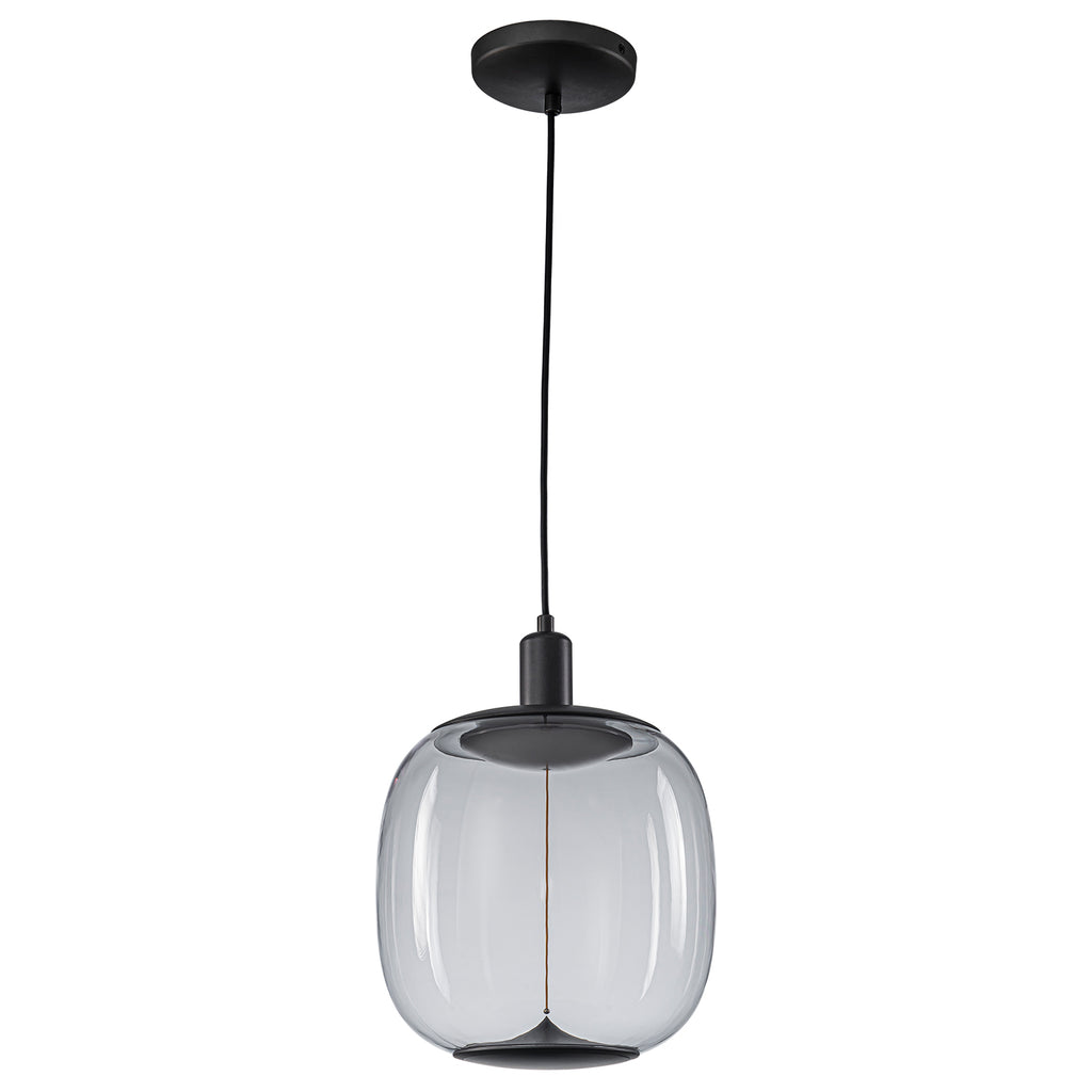 10-Watt 1-Light Modern Dimmable Integrated LED Pendant Light with Drum Shade for Kitchen Island