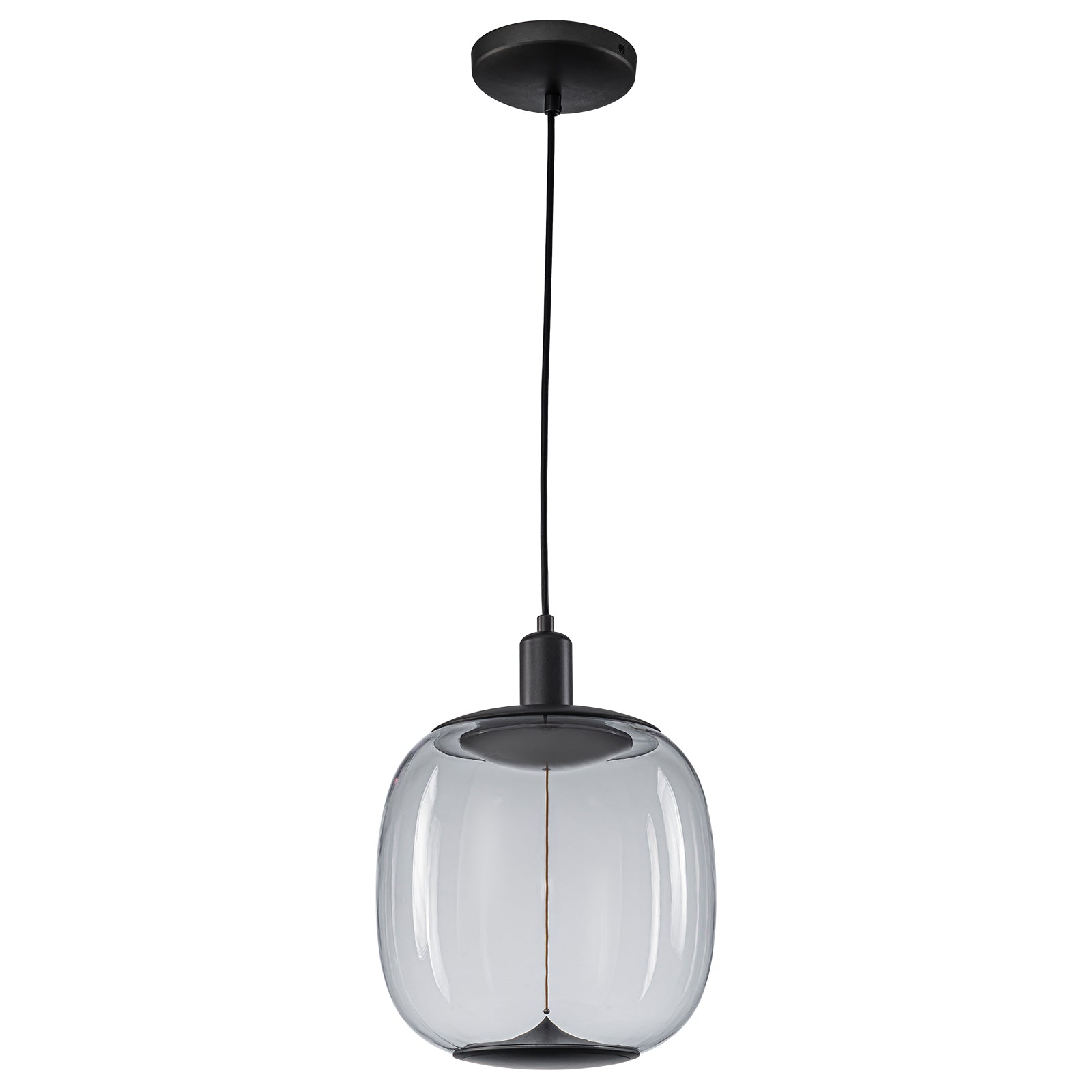 10-Watt 1-Light Modern Dimmable Integrated LED Pendant Light with Drum Shade for Kitchen Island