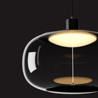 10-Watt 1-Light Modern Dimmable Integrated LED Pendant Light with Drum Shade for Kitchen Island