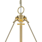 19.69 in. 4-Light Modern Farmhouse Gold Metal Bowl Island Pendant Light with White Glass Shade for Kitchen