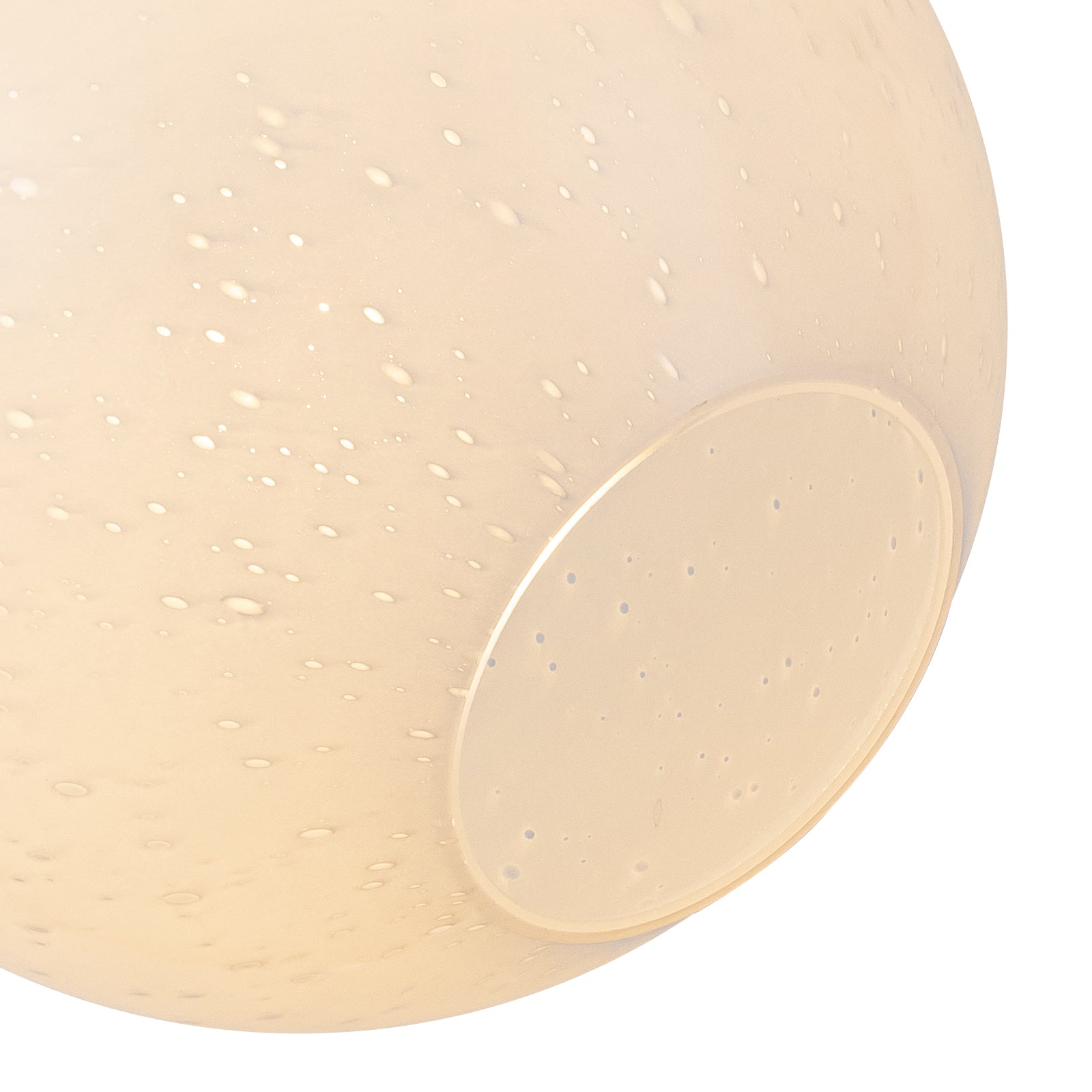 Chrome Modern Globe Hanging Pendant Light with White Bubble Glass Shade for Kitchen Island, Dining