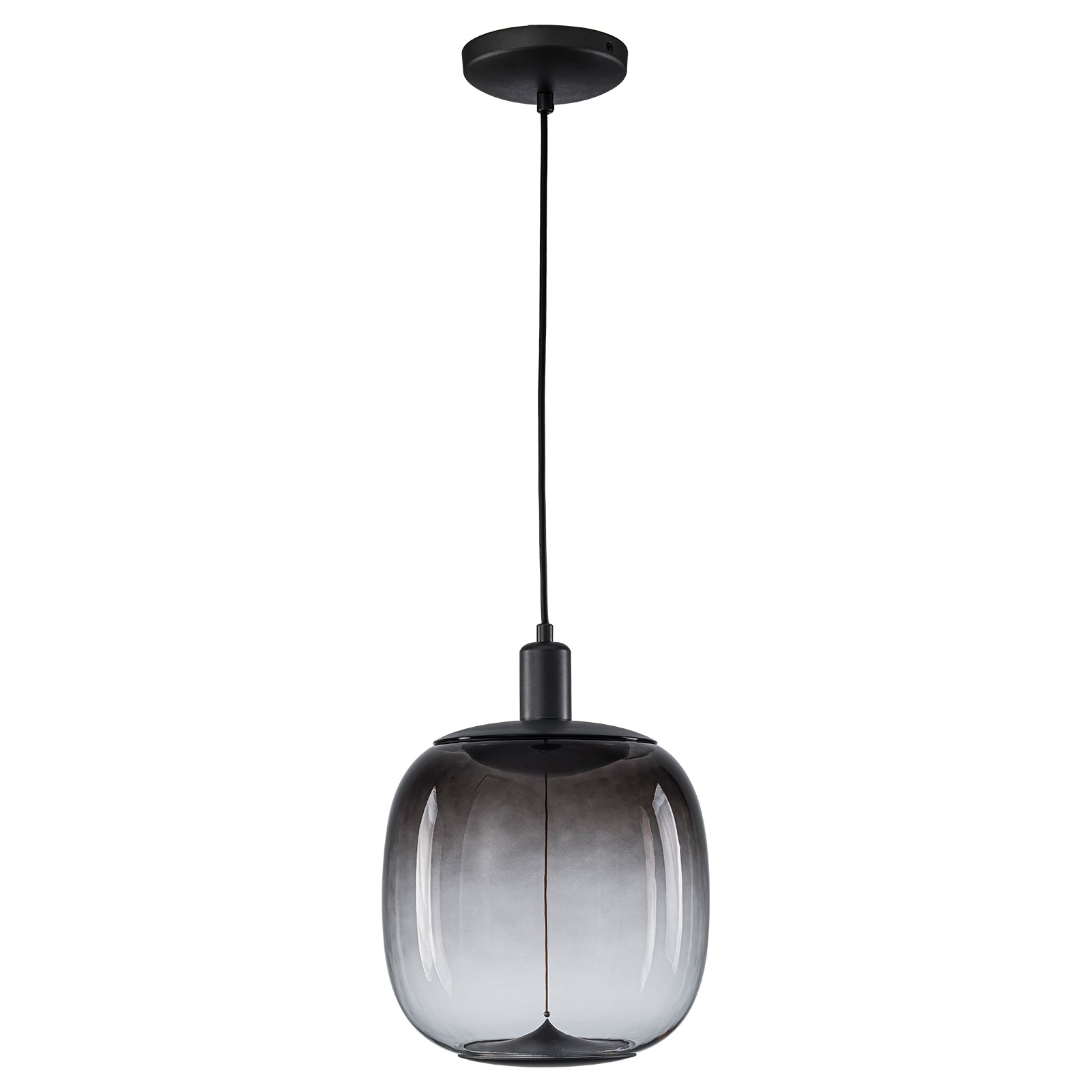 10-Watt 1-Light Modern Dimmable Integrated LED Pendant Light with Drum Shade for Kitchen Island