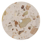 8.07 in. 1-Light Modern Round Dimmable LED Wall Sconce Light with Mable Terrazzo Shade for Bedroom Foyer Hallway