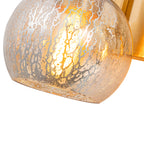 20.47 in. 3-Light Modern Gold Metal Linear Bathroom Vanity Light with Globe Mercury Glass Shades