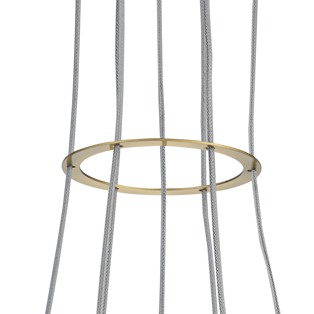 7-Light Modern Gold Sputnik Cluster LED Chandelier with Clear Globe Shades for Living Room