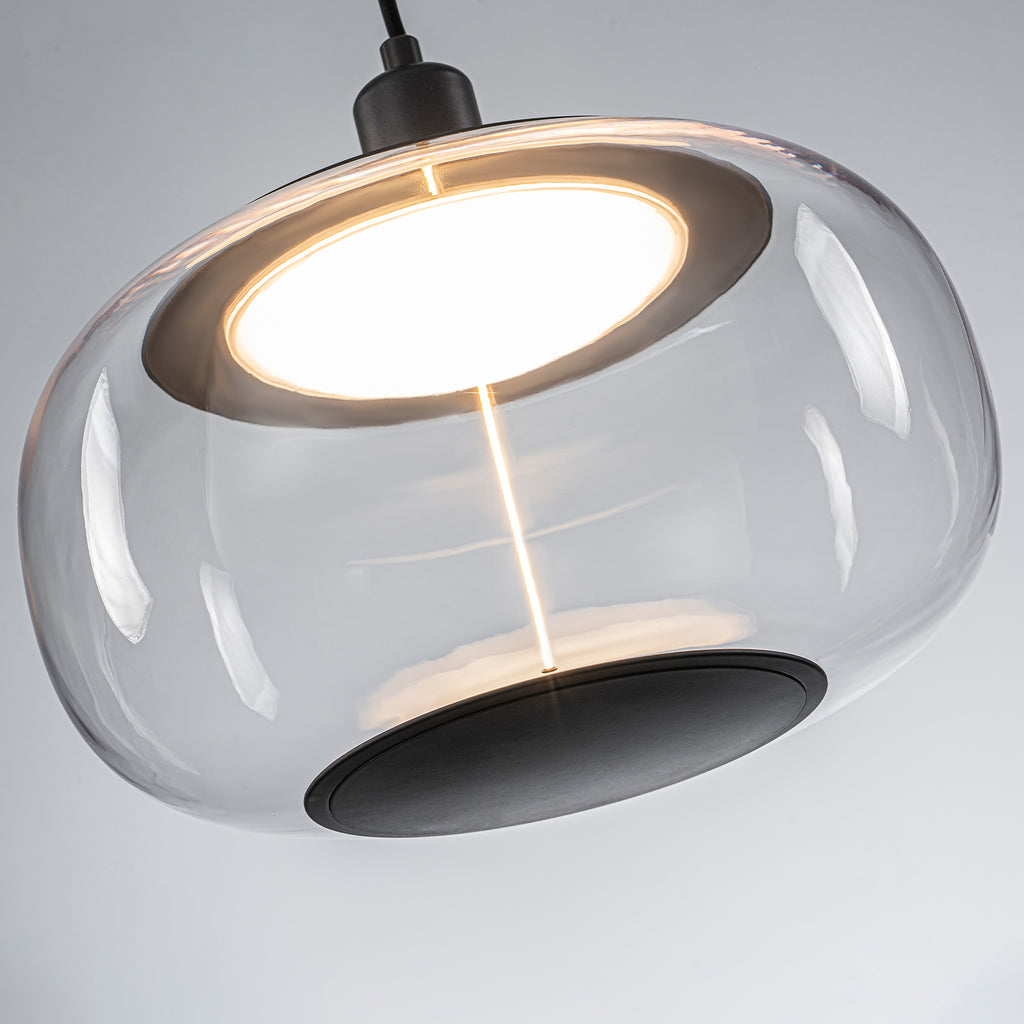 10-Watt 1-Light Modern Dimmable Integrated LED Pendant Light with Drum Shade for Kitchen Island