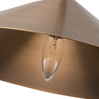 14.76 in. 60-Watt 1-Light Vintage Bronze Island Pendant Light with Cone Iron Shade for Kitchen, Dining Room