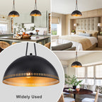 15.75 in. 3-Light Vintage Industrial Metal Dome Pendant Light Chandelier with Iron Shade for Kitchen, Dining
