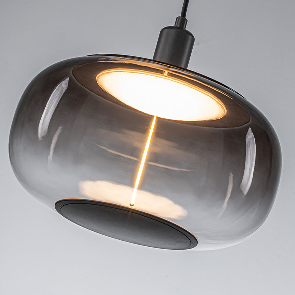 10-Watt 1-Light Modern Dimmable Integrated LED Pendant Light with Drum Shade for Kitchen Island