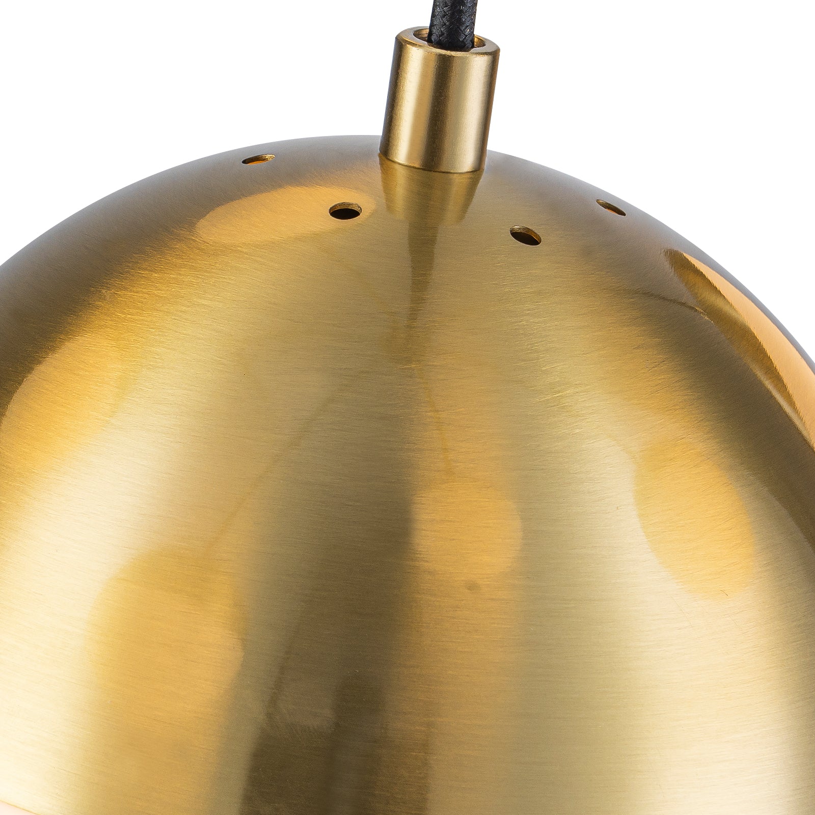 27.4 in. 7-Light Modern Brass Metal Globe Chandelier Hanging Light with White Glass Shades for Living Room