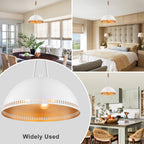 15.75 in. 3-Light Vintage Industrial Metal Dome Pendant Light Chandelier with Iron Shade for Kitchen, Dining