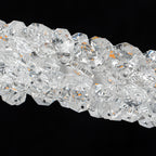 1-Light Modern Gold Metal Ring Crystal Integrated LED Pendant Light Dimmable Chandelier for Dining Room