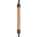 6.69 in. 1-Light Vintage Industrial U-Shaped Iron Pendant Light with Natural Onyx Shade