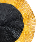 11.41 in. 13-Watt Matte Black and Gold Foil Round Dimmable Integrated LED Wall Sconce for Corridor