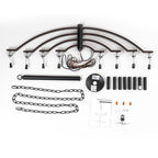 41 in. 8-Light Matte Black Traditional Candlestick Chandelier Modern Linear Candle Pendant Light
