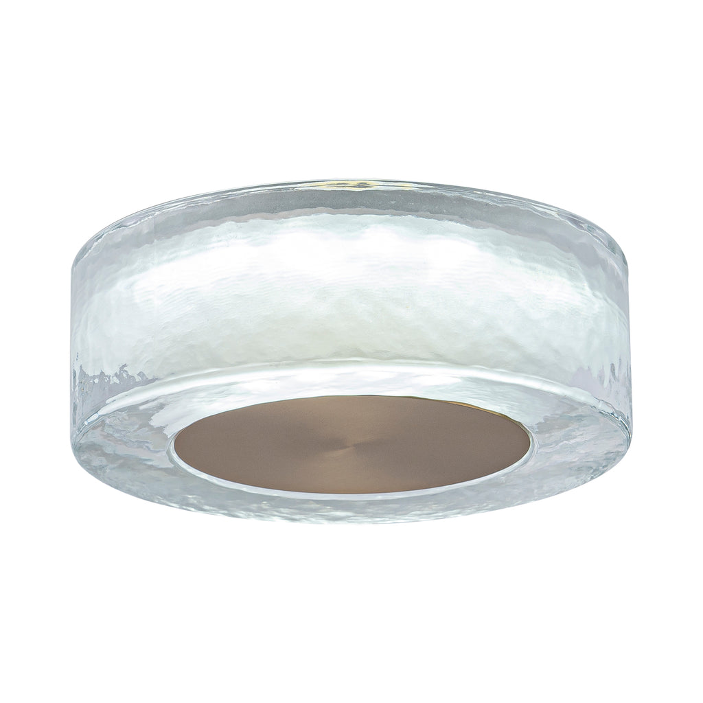 7.48 in. Modern Brass Round Dimmable Integrated LED Wall Sconce Clear Glass Bathroom Vanity Light